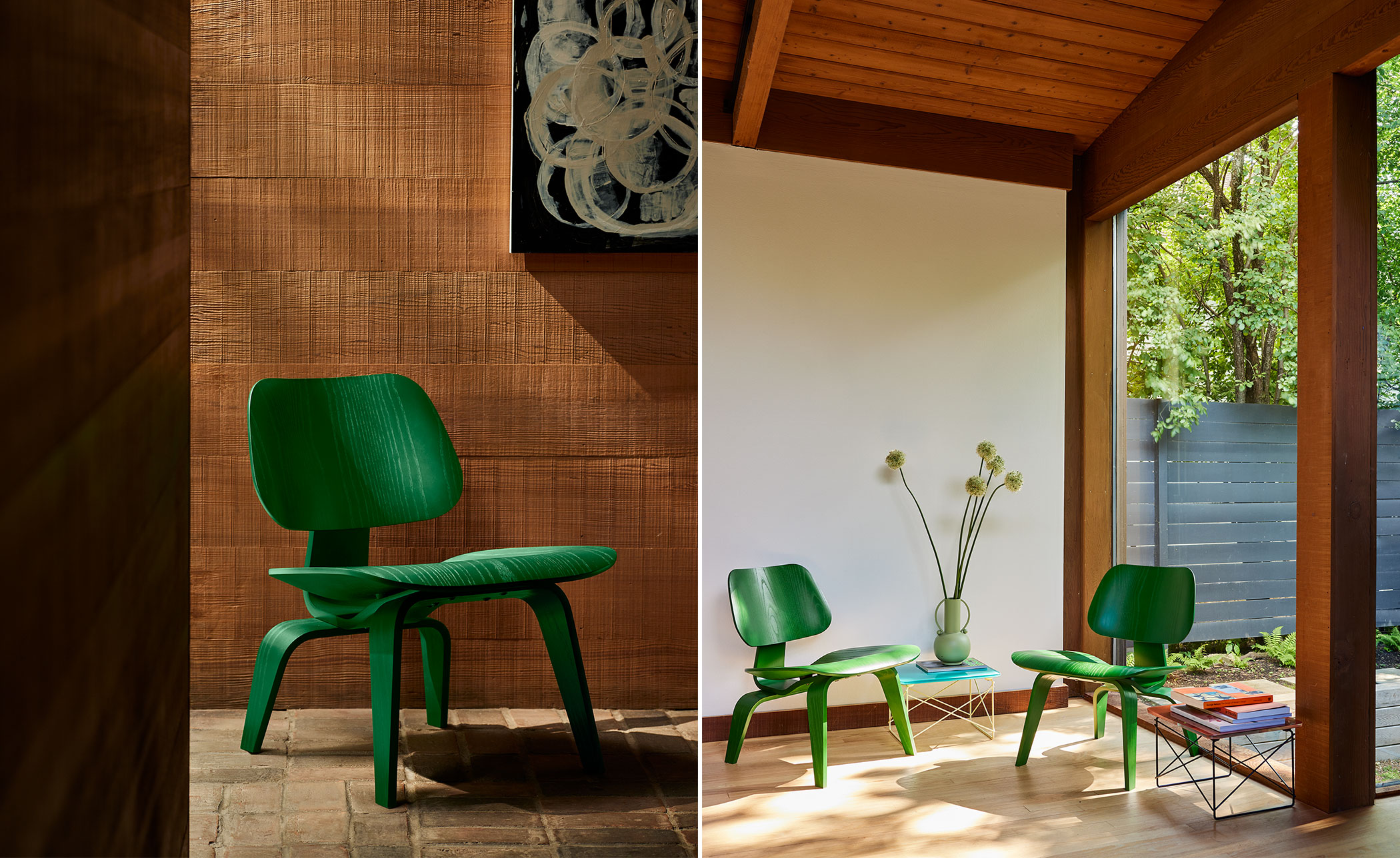eames plywood lounge chair, herman miller x hay