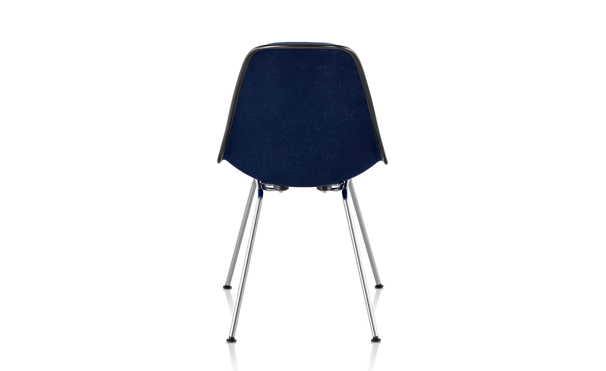 eames® upholstered side chair with 4 leg base