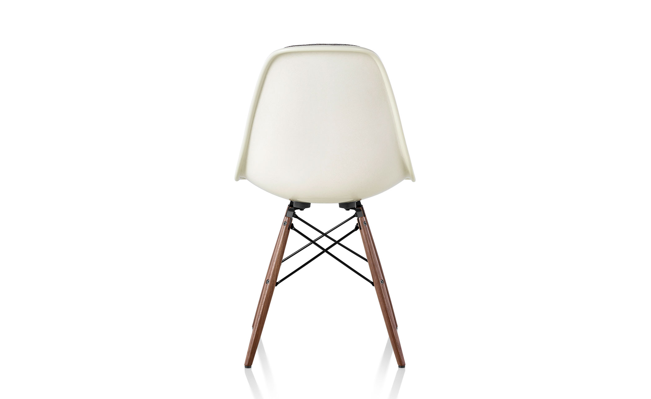 eames® upholstered side chair with dowel base