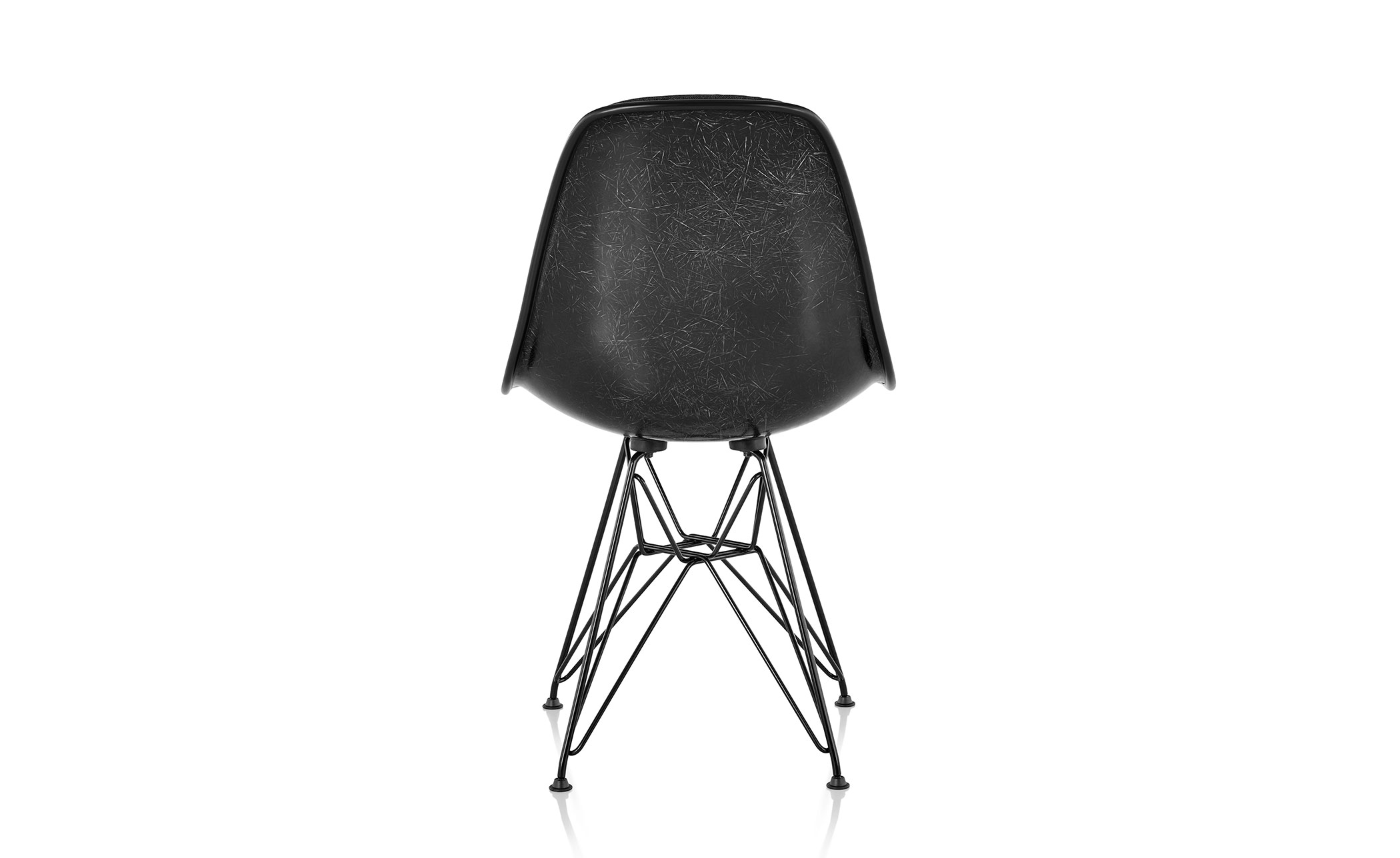 eames® upholstered side chair with wire base