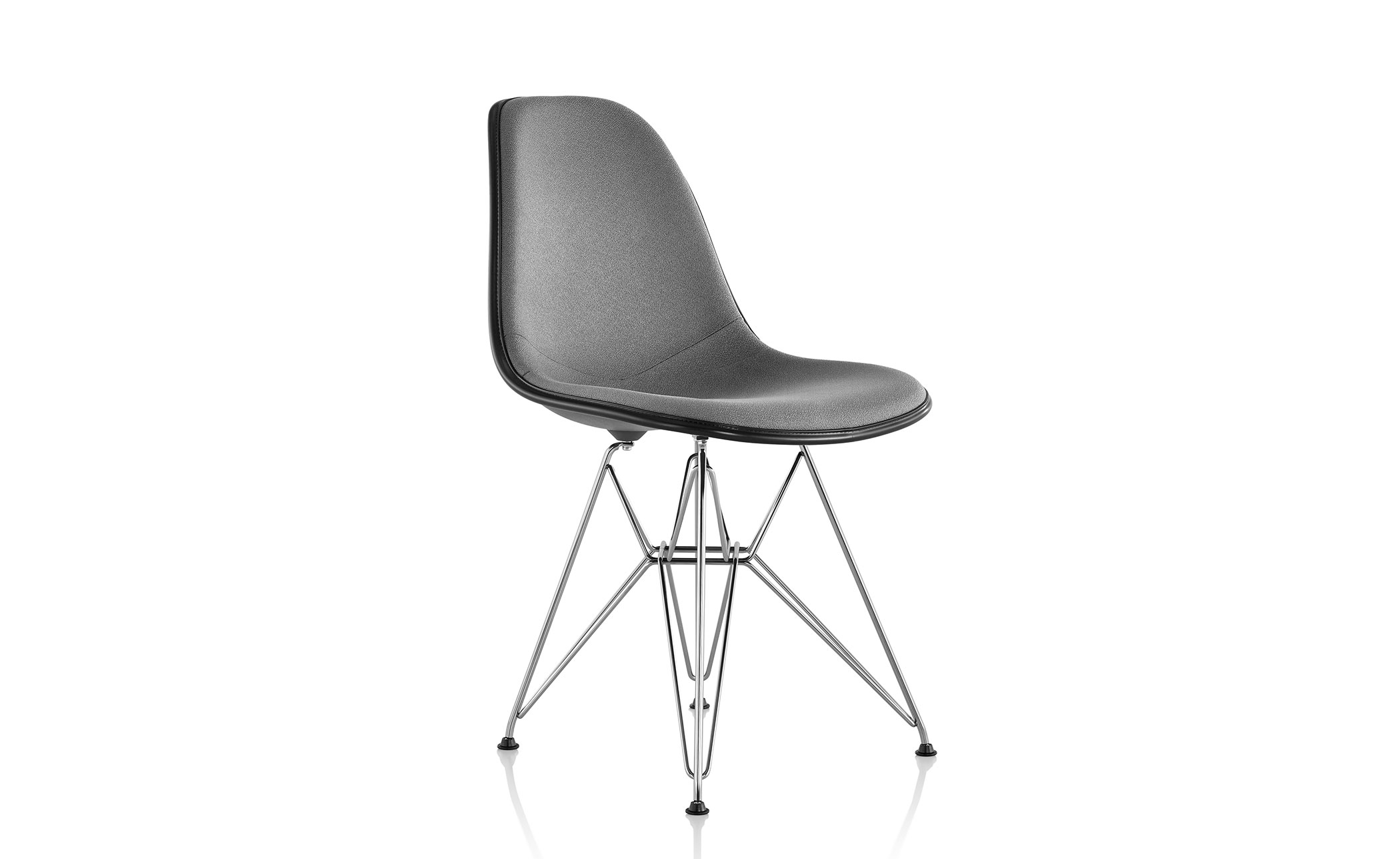 eames® upholstered side chair with wire base