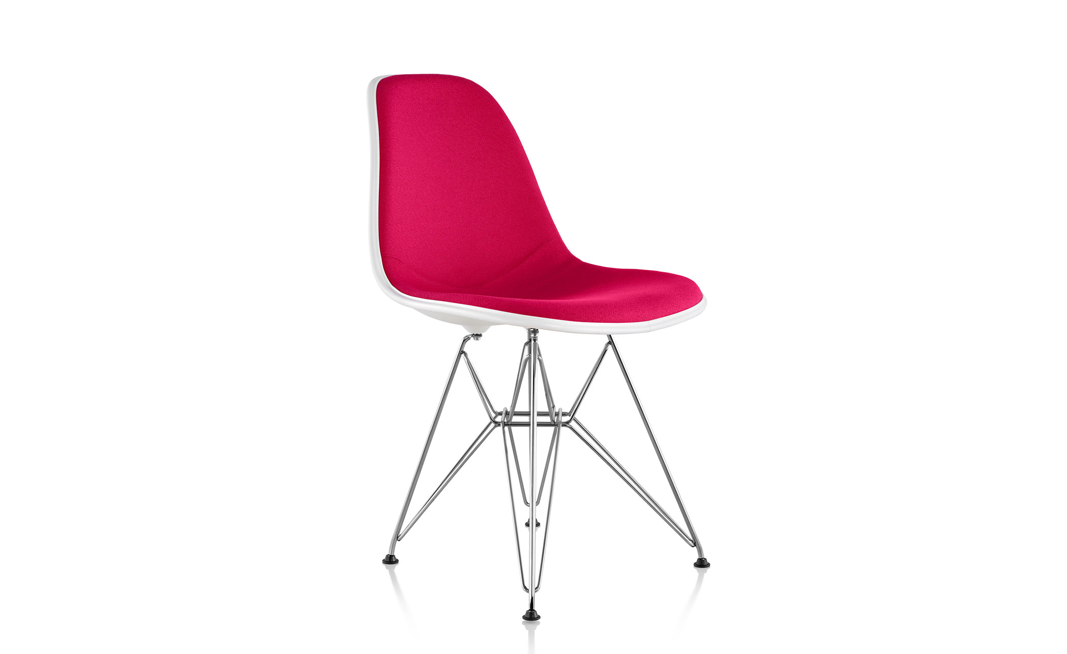 eames® upholstered side chair with wire base
