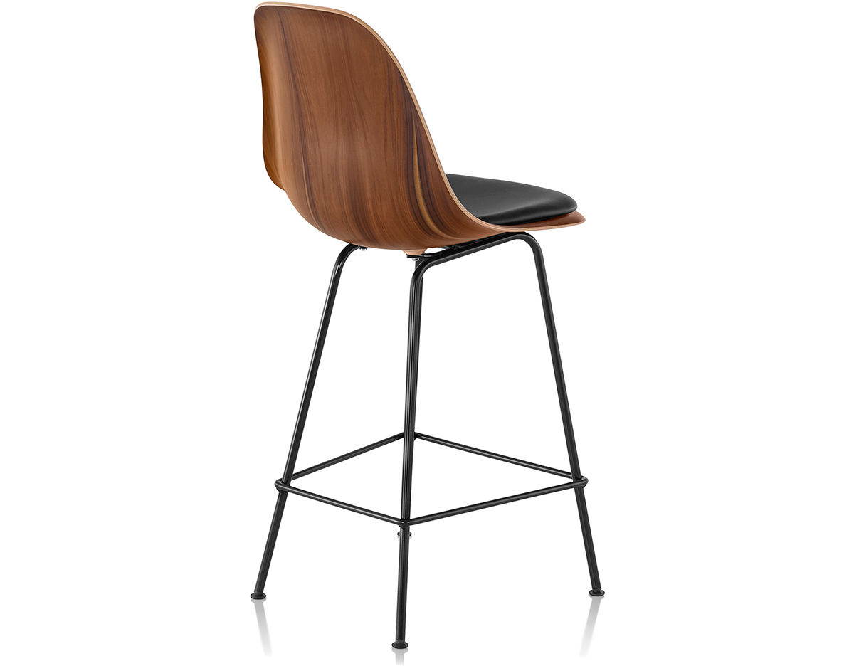eames® molded wood stool with seat pad