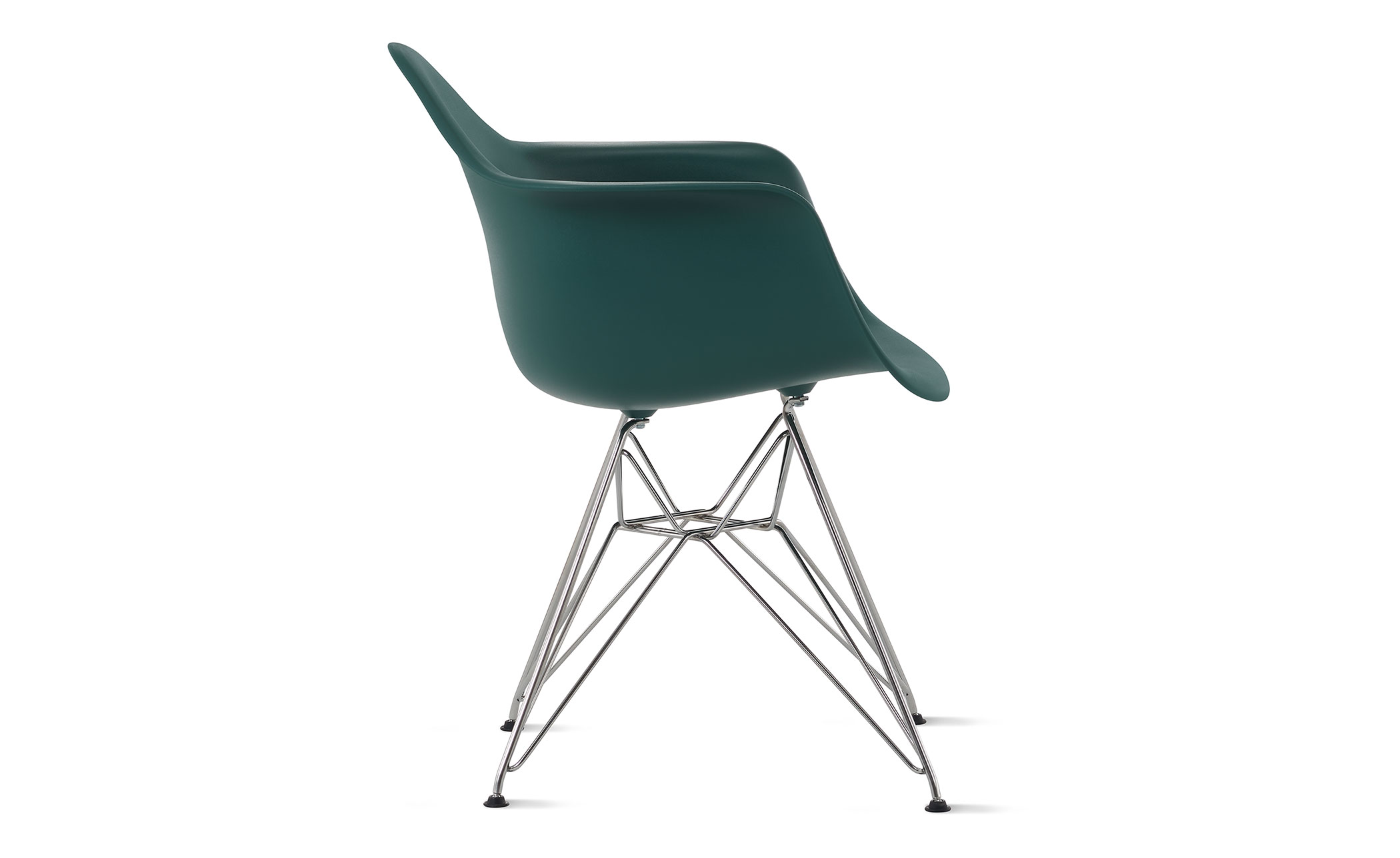 eames&reg; molded plastic armchair with wire base