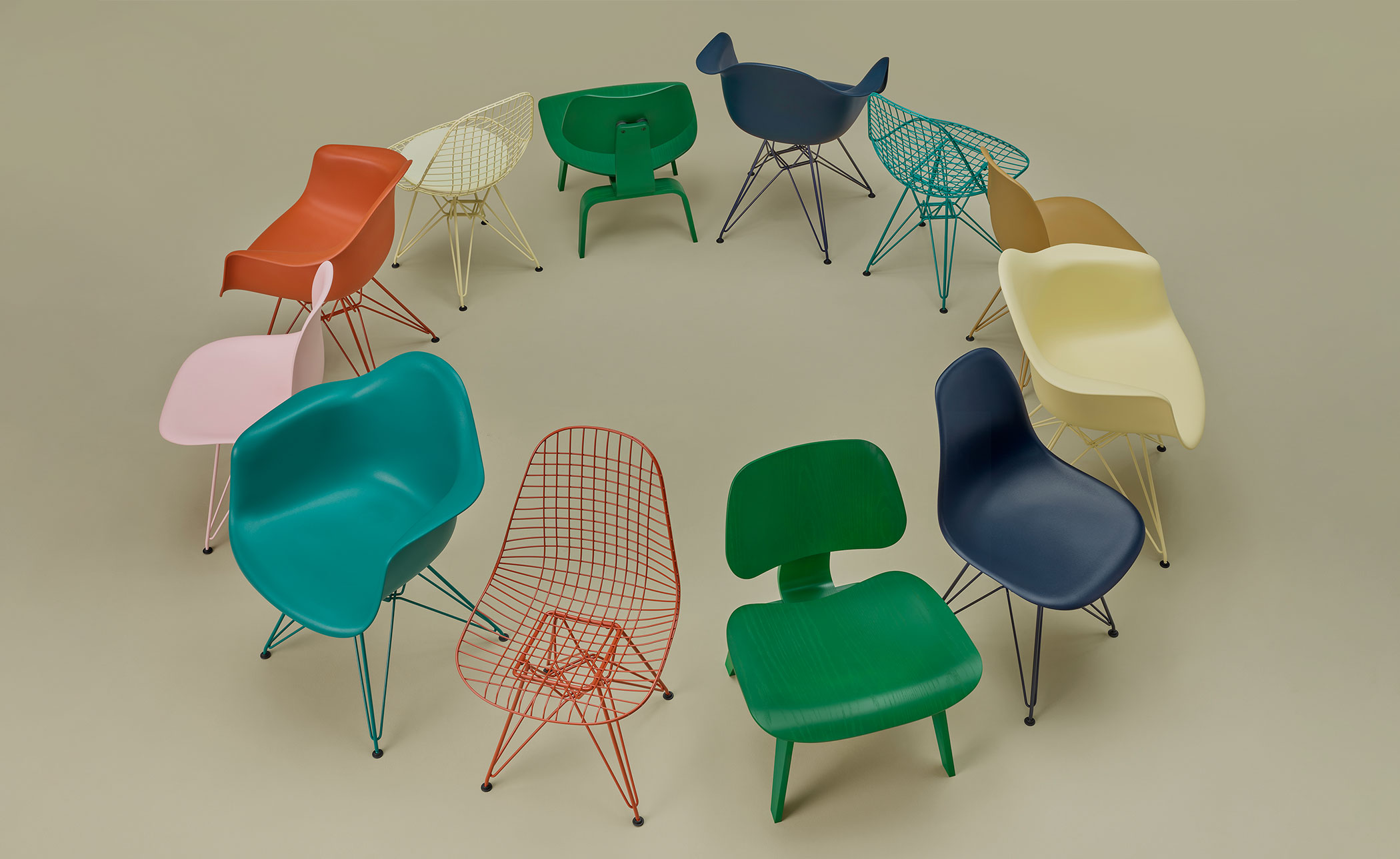 eames molded plastic armchair, herman miller x hay