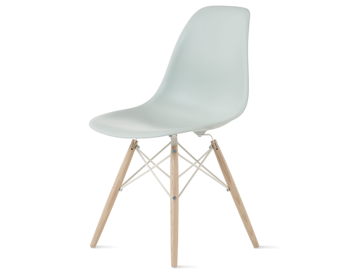 eames molded plastic side chair with dowel base