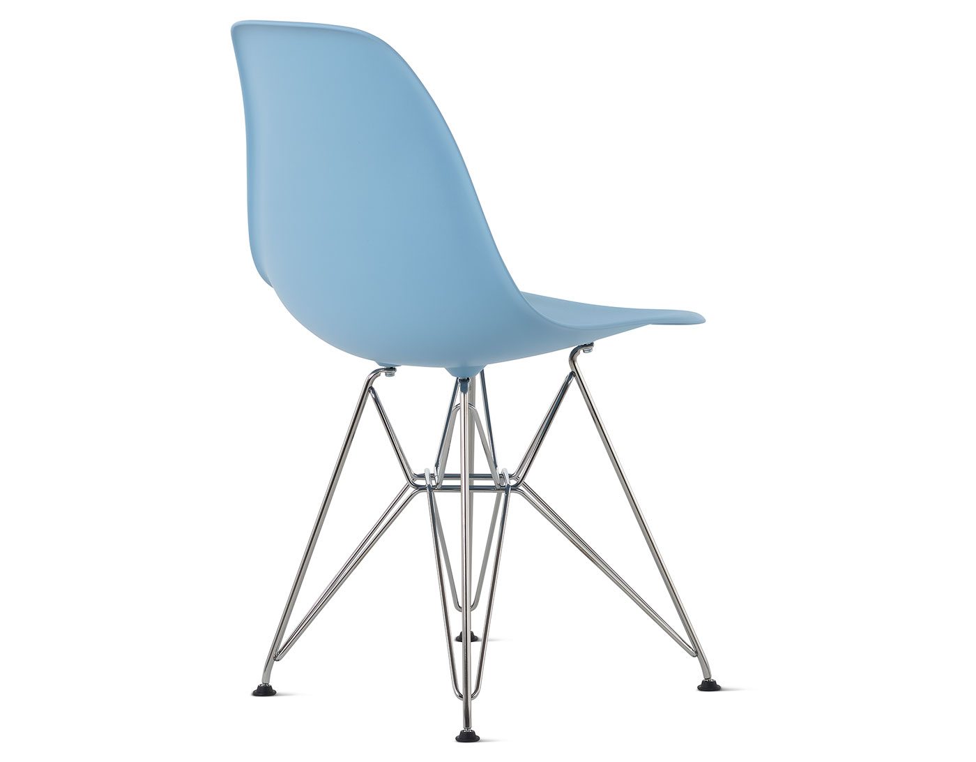 eames molded plastic side chair with wire base