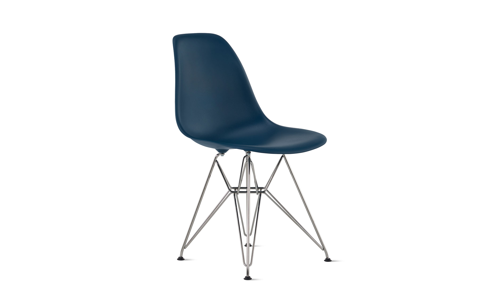 eames® molded plastic side chair with wire base