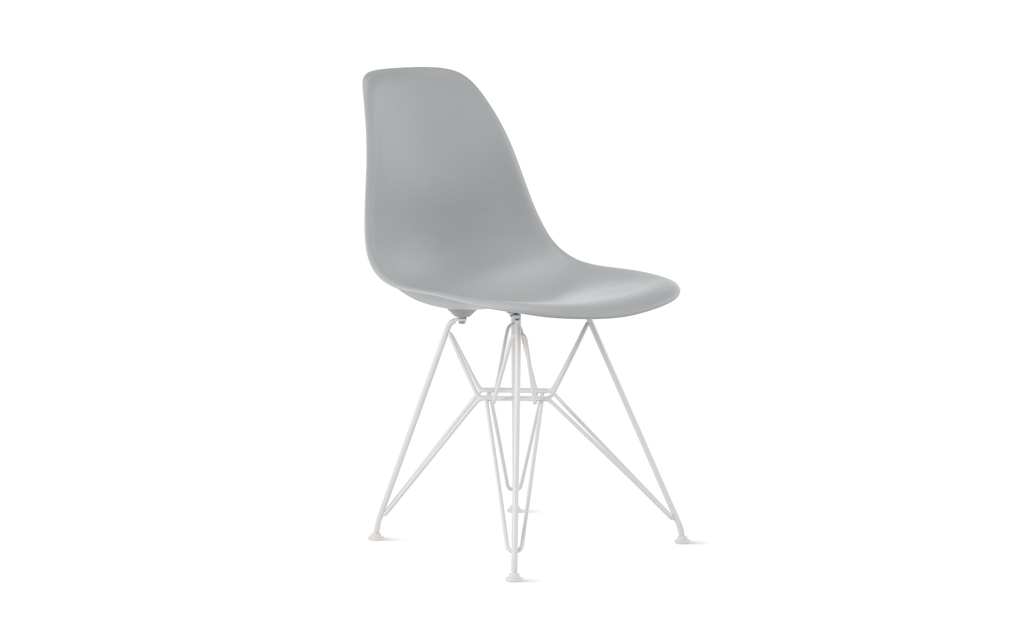 eames® molded plastic side chair with wire base