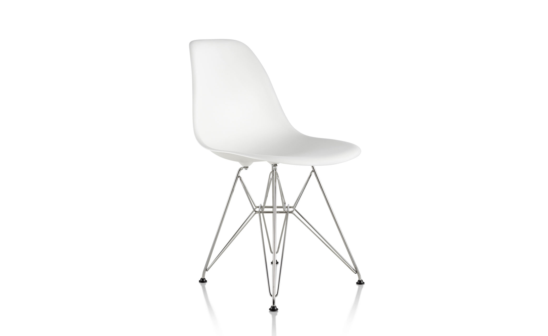 eames® molded plastic side chair with wire base