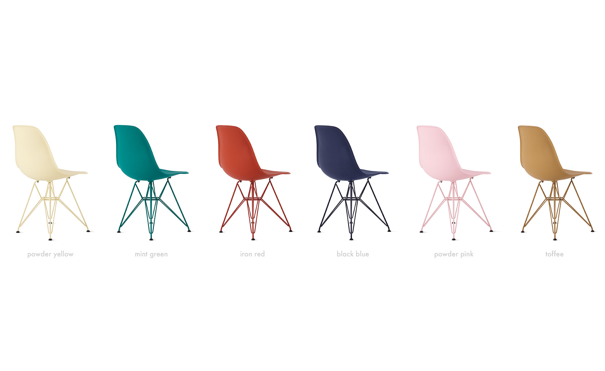 eames molded plastic side chair, herman miller x hay