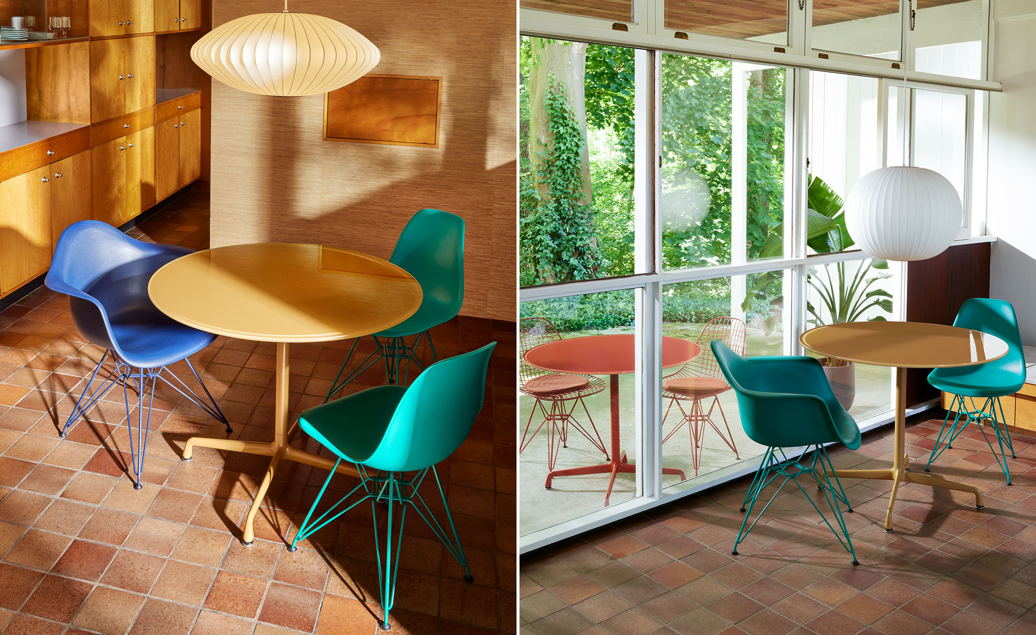 eames molded plastic side chair, herman miller x hay