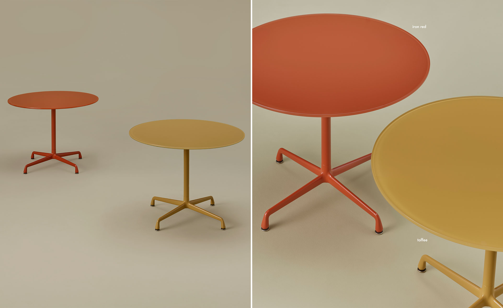 eames round dining table, herman miller x hay