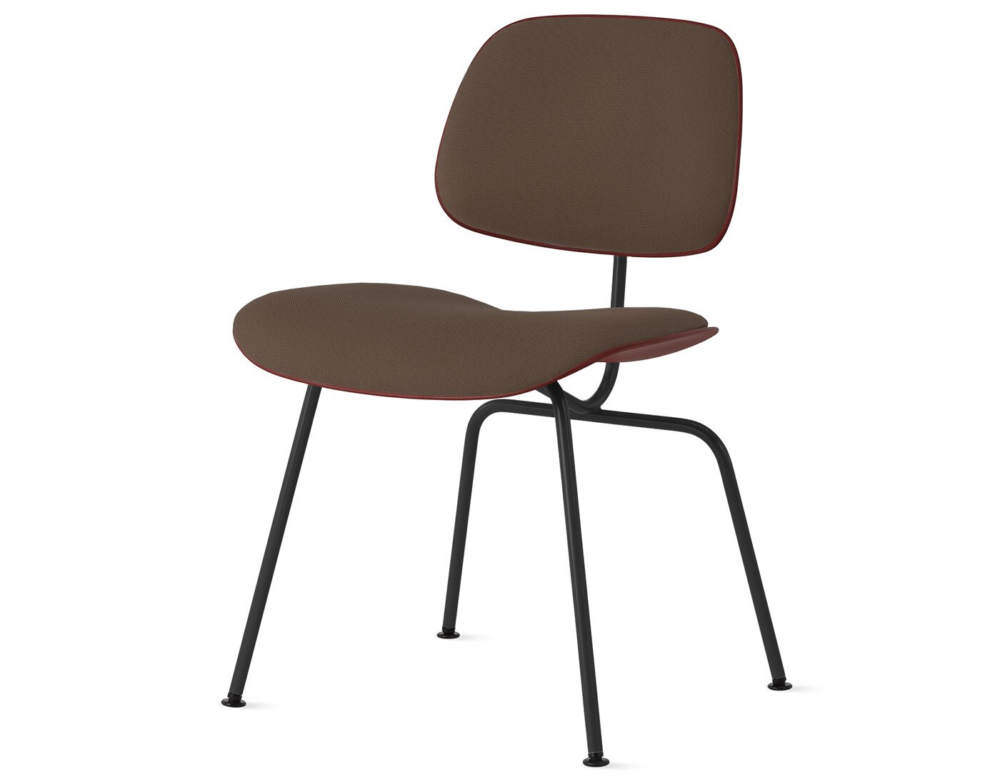 Eames Upholstered Molded Plastic Dining Chair Metal Base EC-127