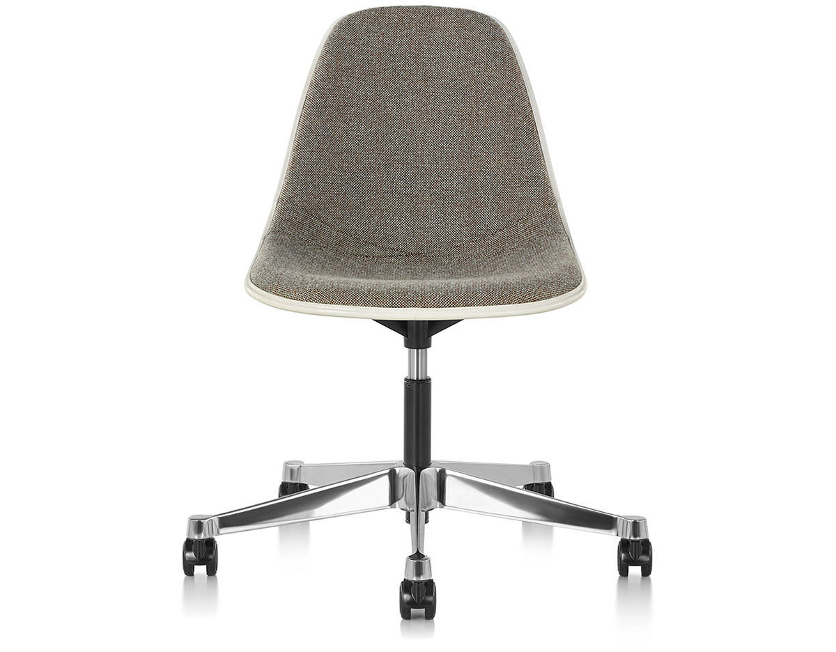 eames® upholstered side chair with task base