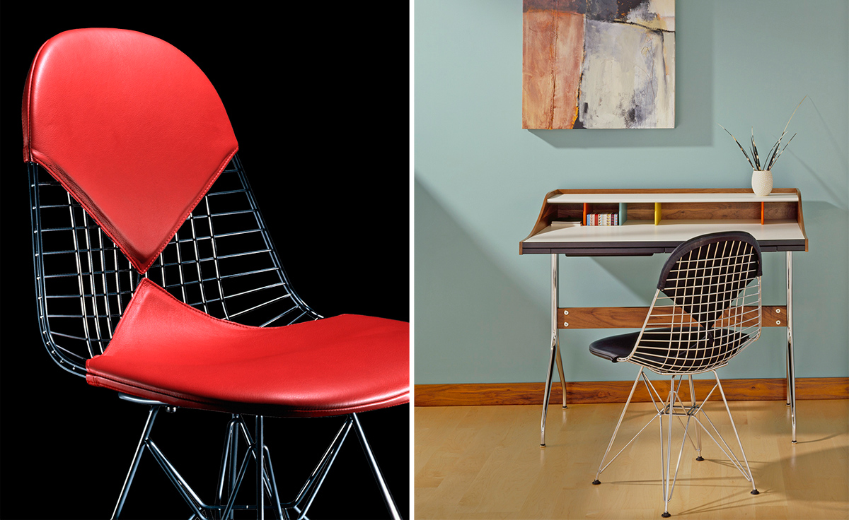 eames® wire chair with bikini pad