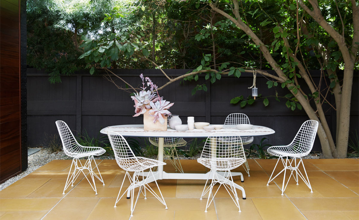 eames® wire chair with wire base