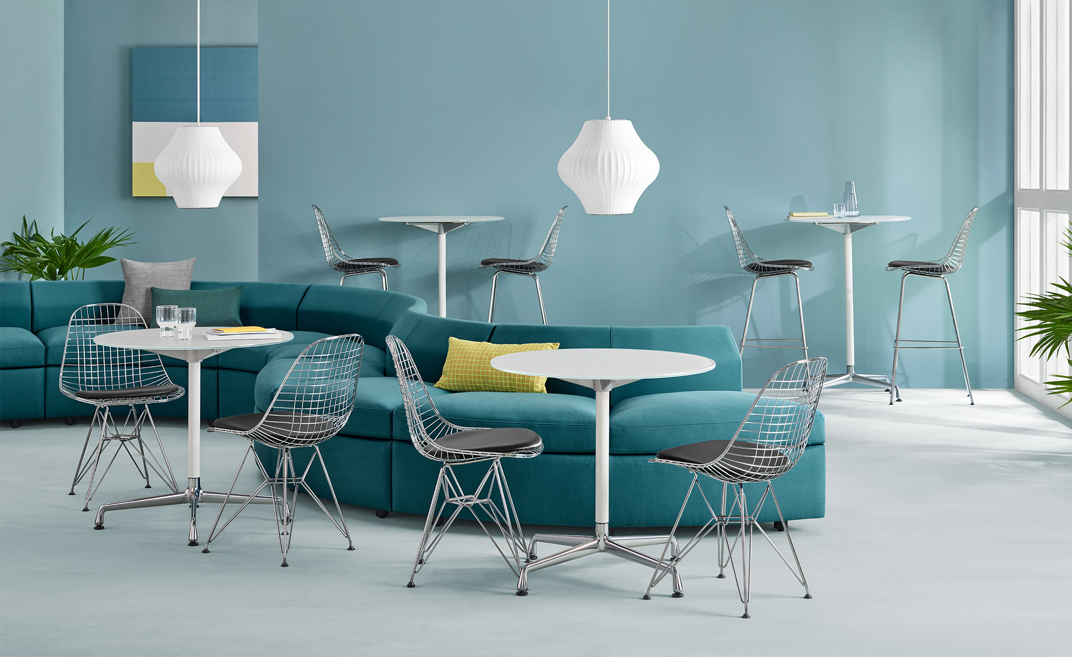 eames® wire chair with wire base
