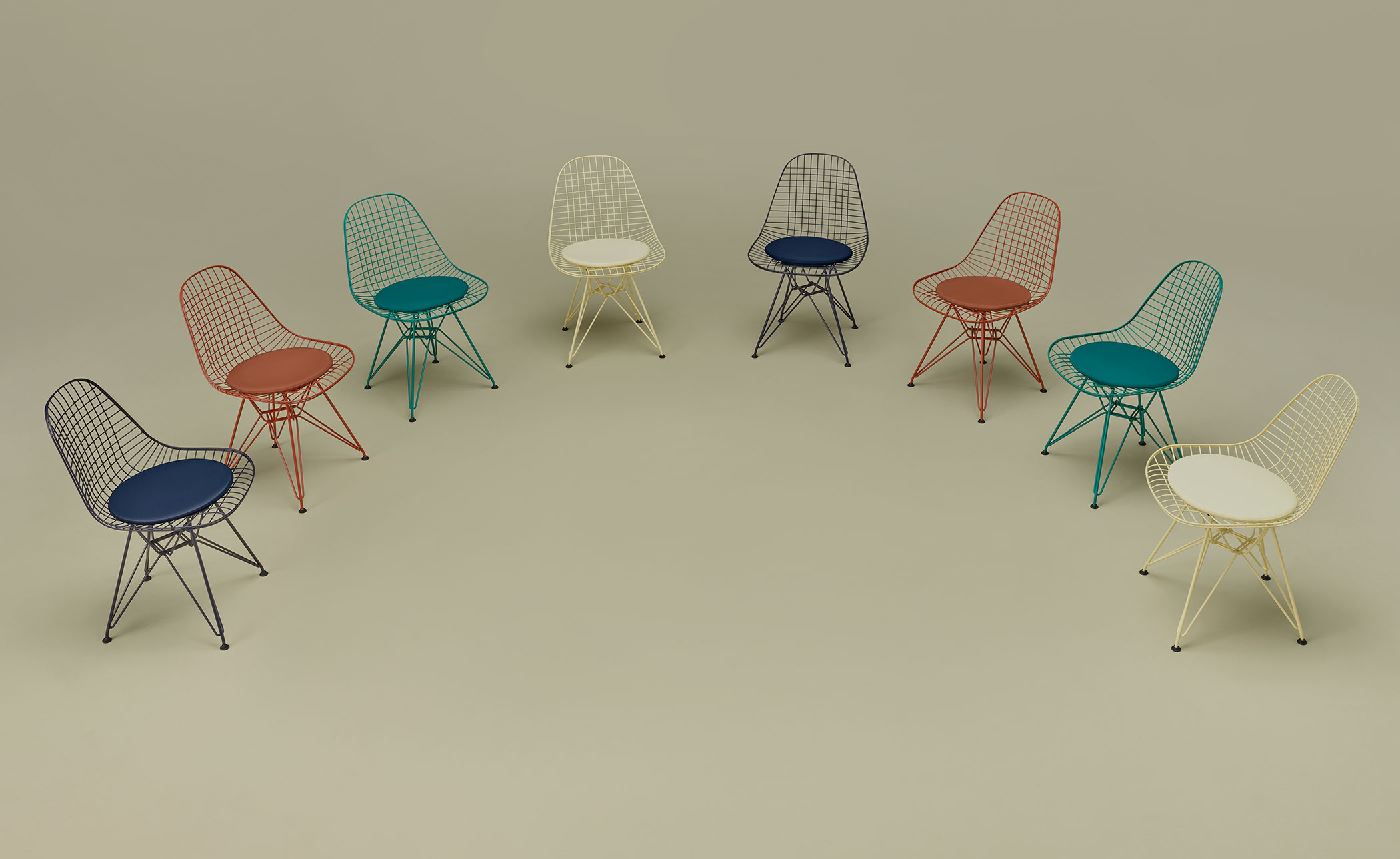 eames wire chair, herman miller x hay