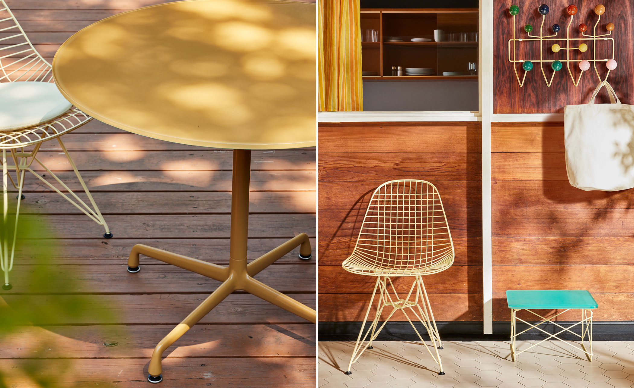 eames wire chair, herman miller x hay