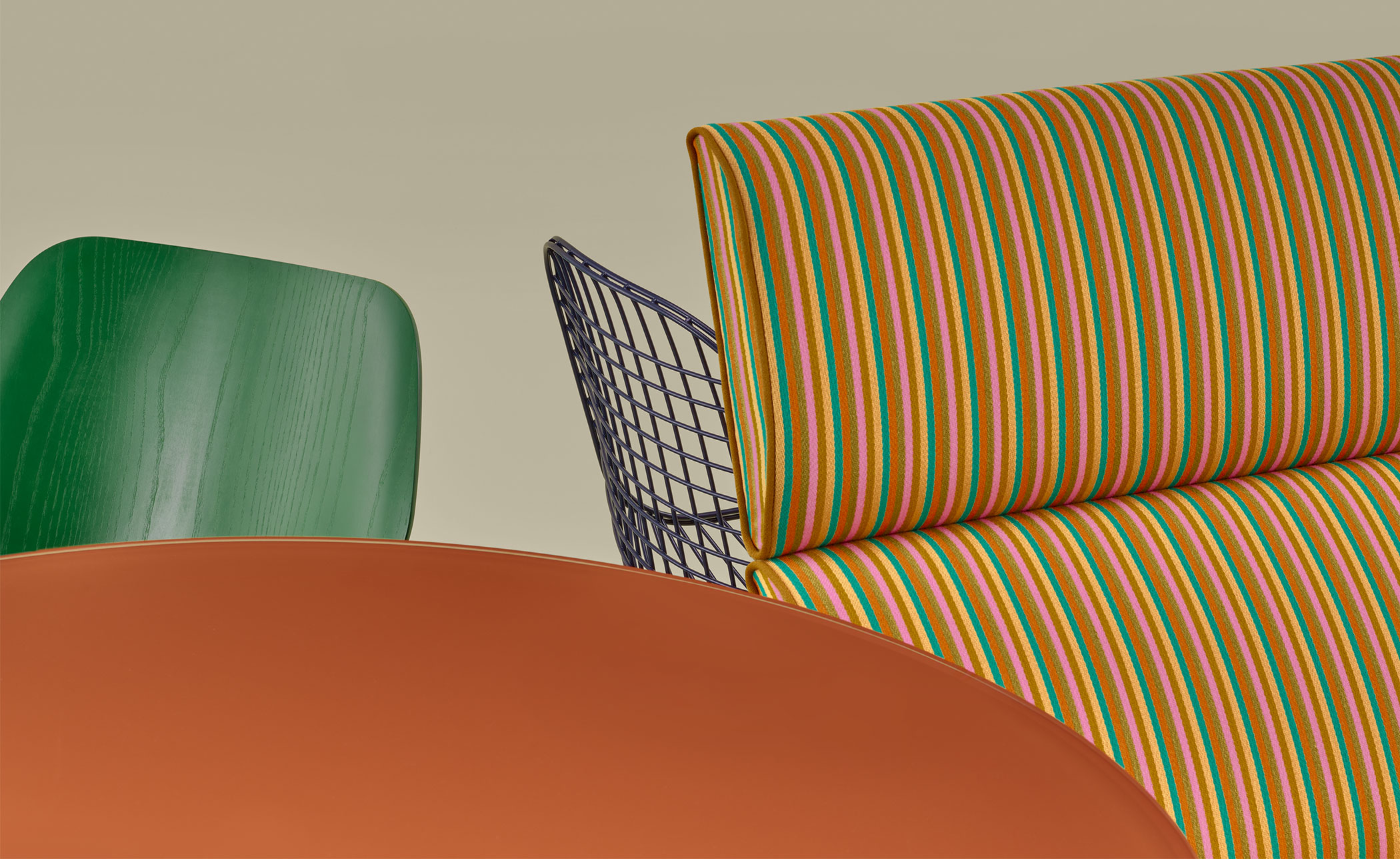 eames wire chair, herman miller x hay