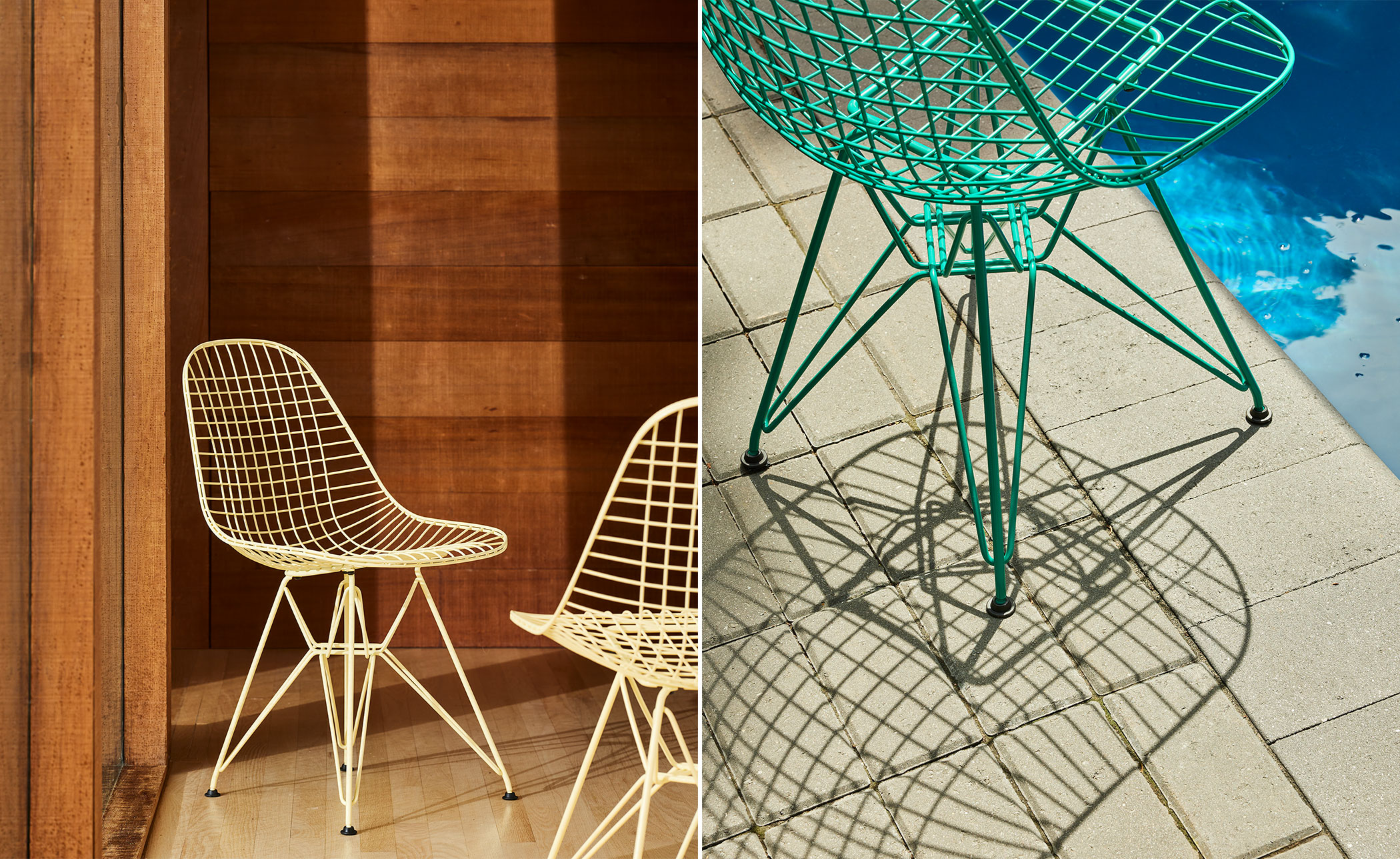 eames wire chair, herman miller x hay