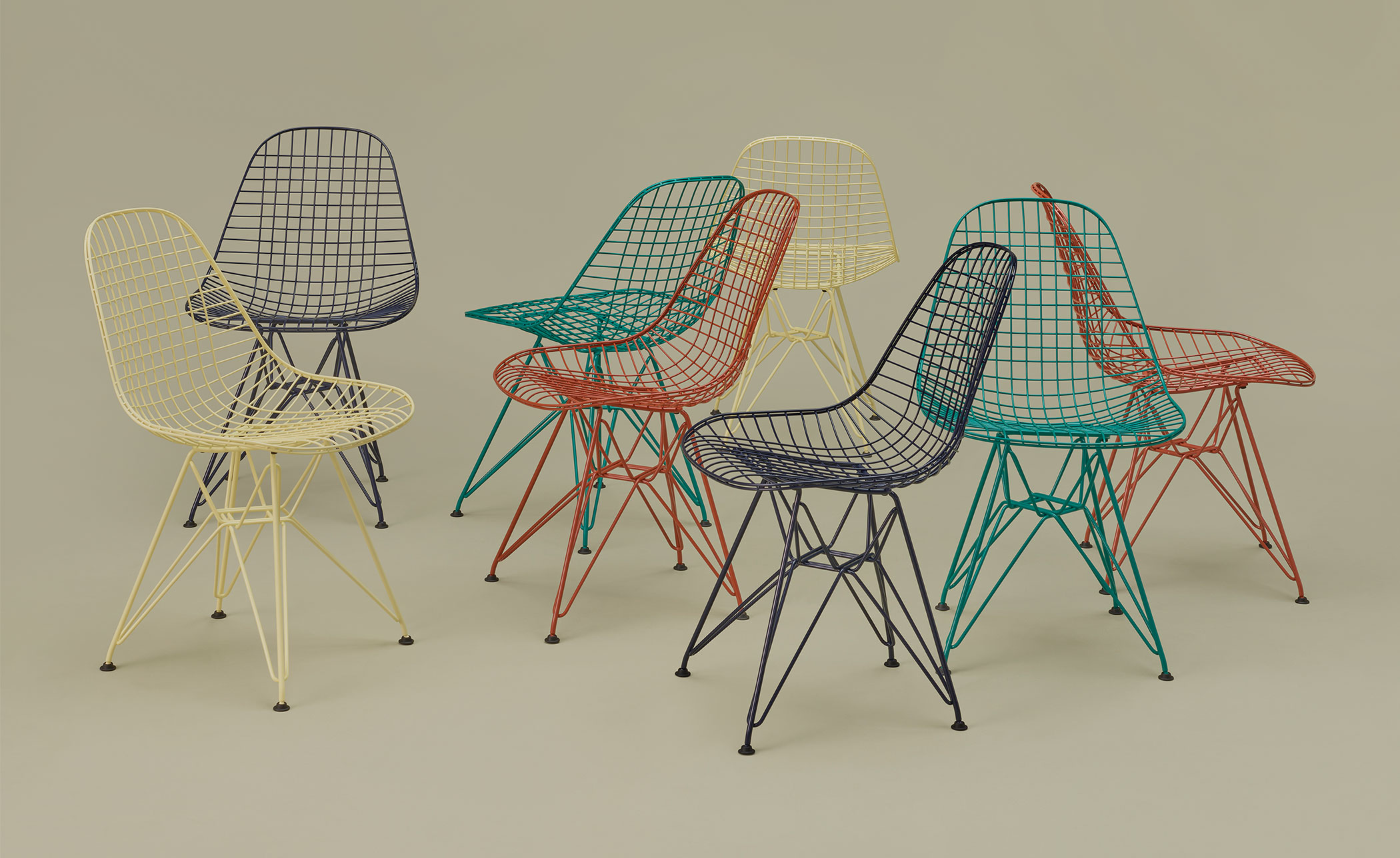 eames wire chair, herman miller x hay