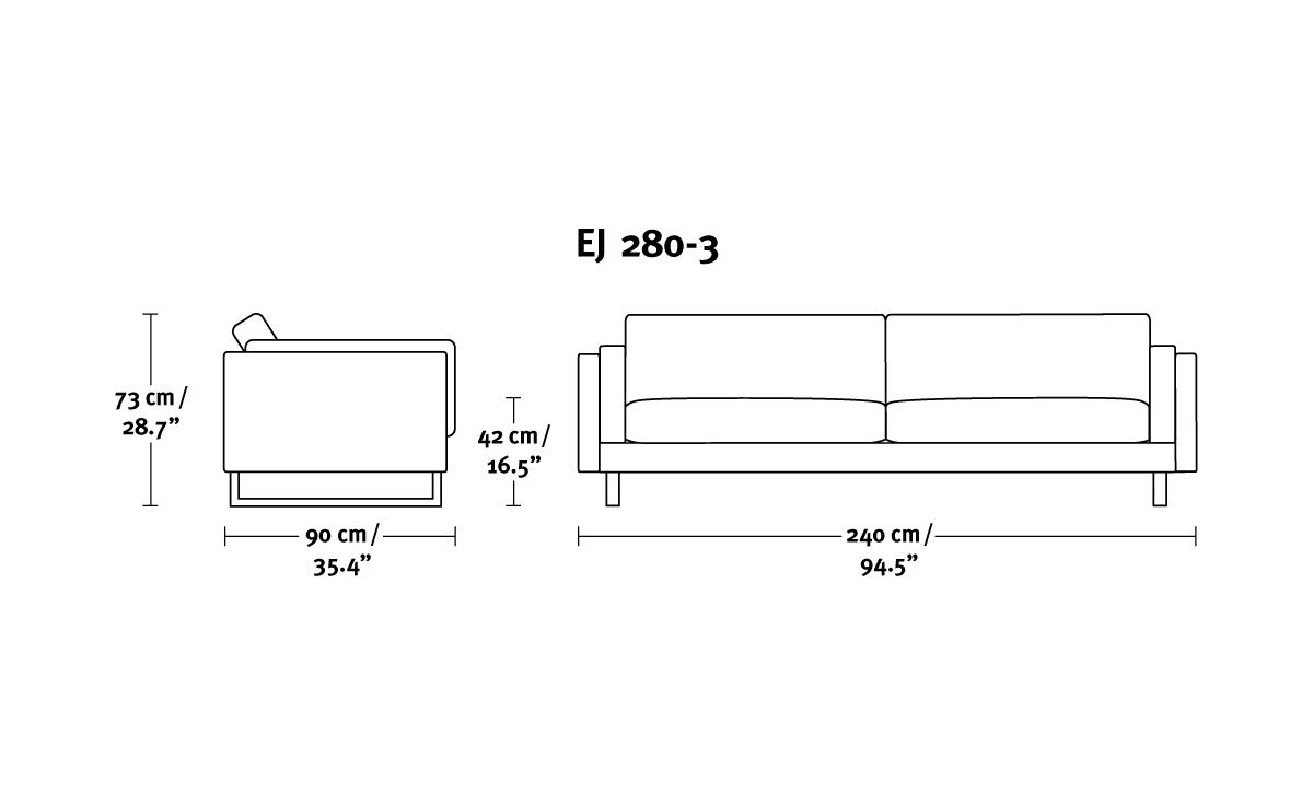 ej280 two seat sofa 100