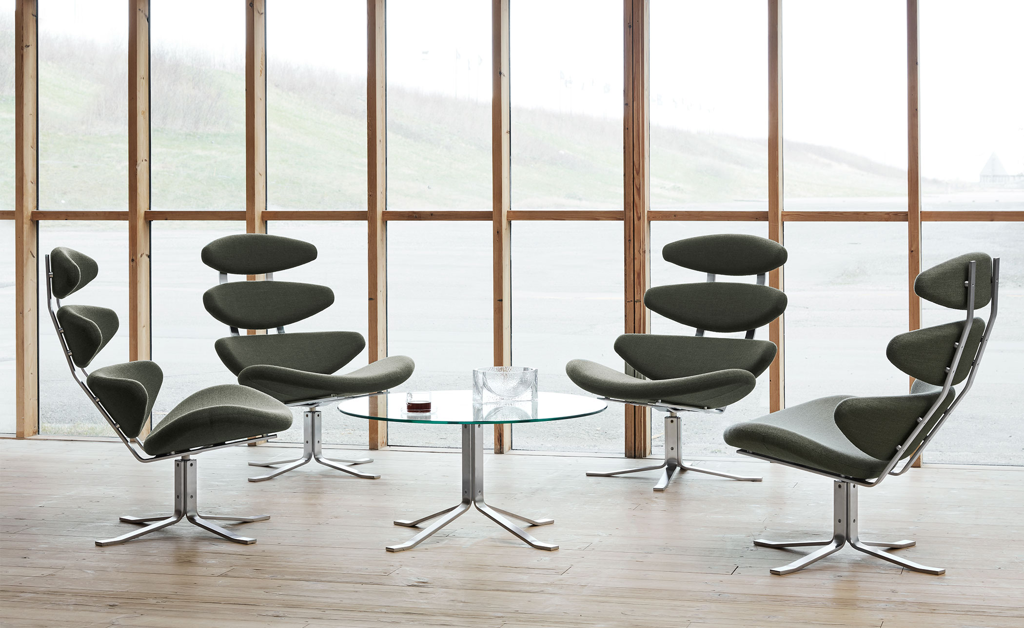 poul volther ej5 corona metal frame chair