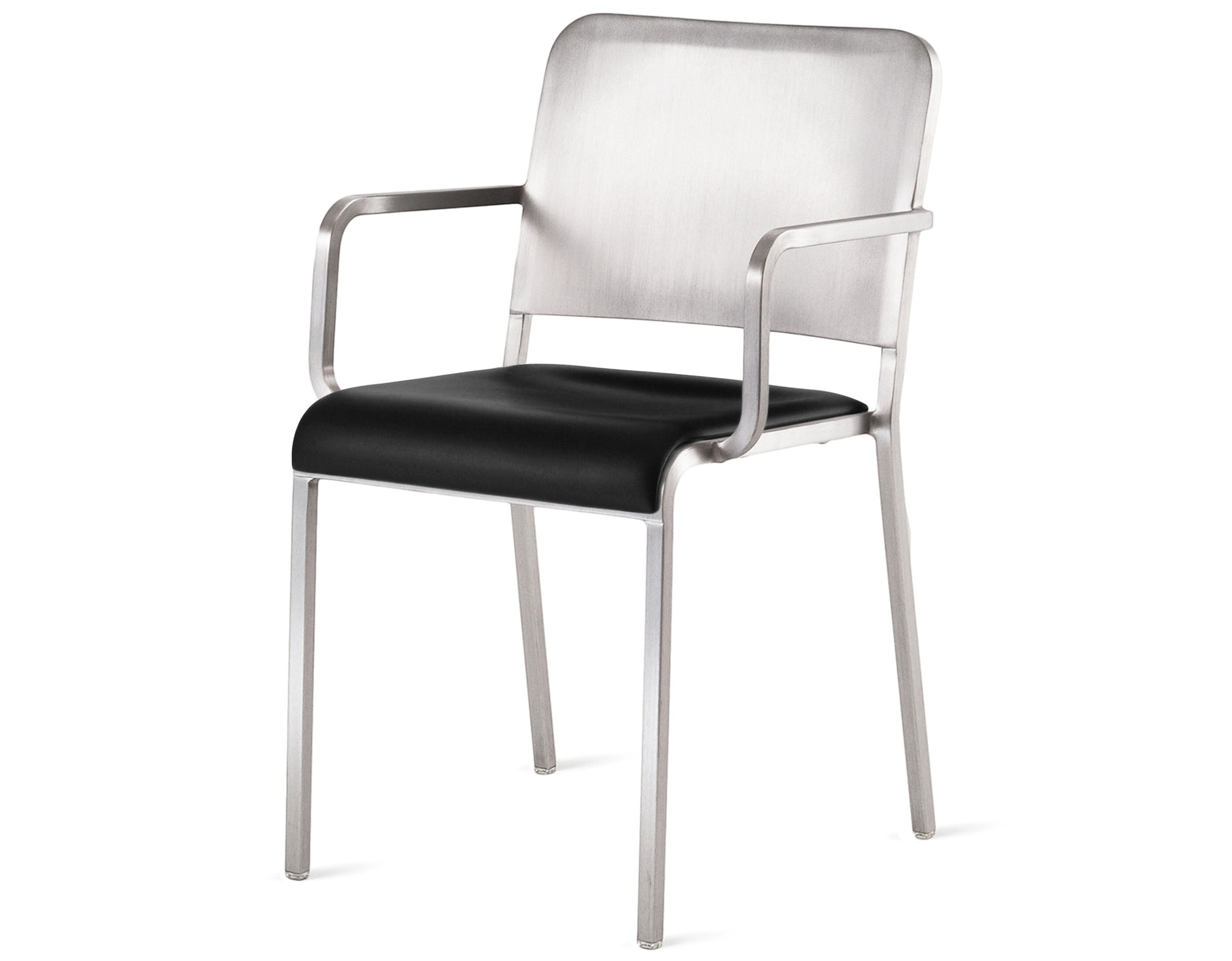 emeco 20-06 armchair with upholstered seat