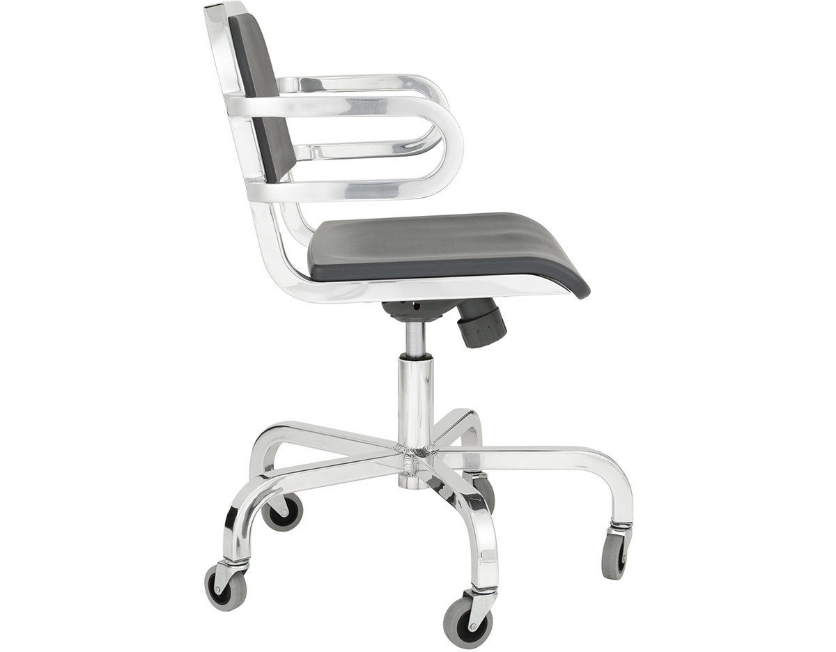 emeco nine-0 task swivel armchair