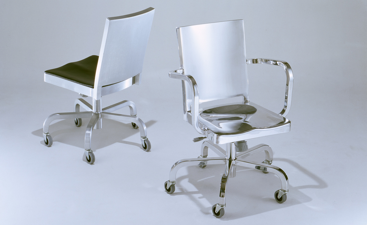 emeco hudson swivel armchair