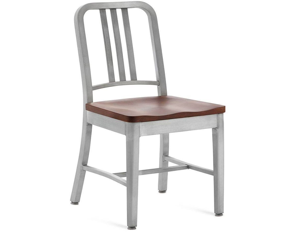emeco navy chair with wood seat
