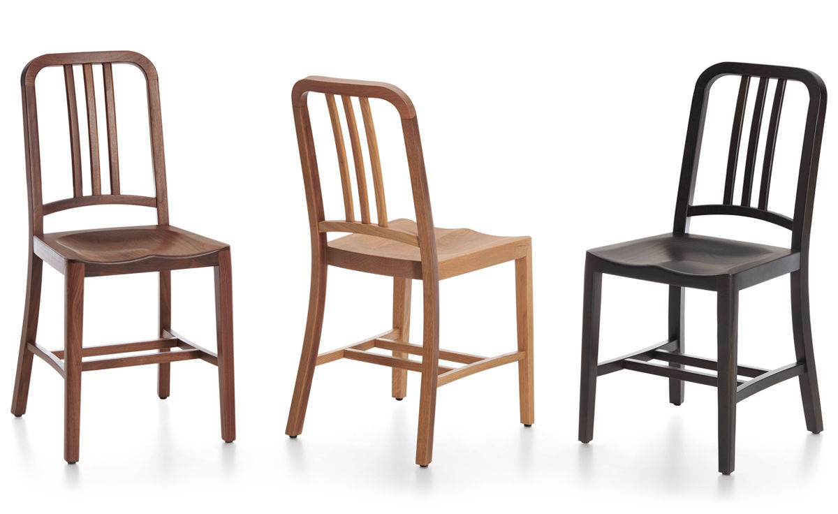 emeco navy wood chair