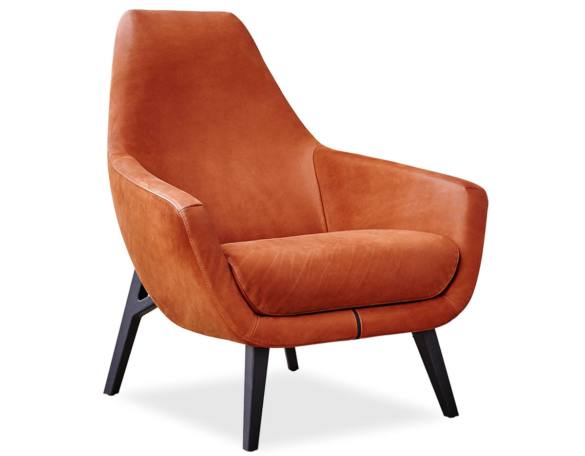 enzo lounge chair with wood base