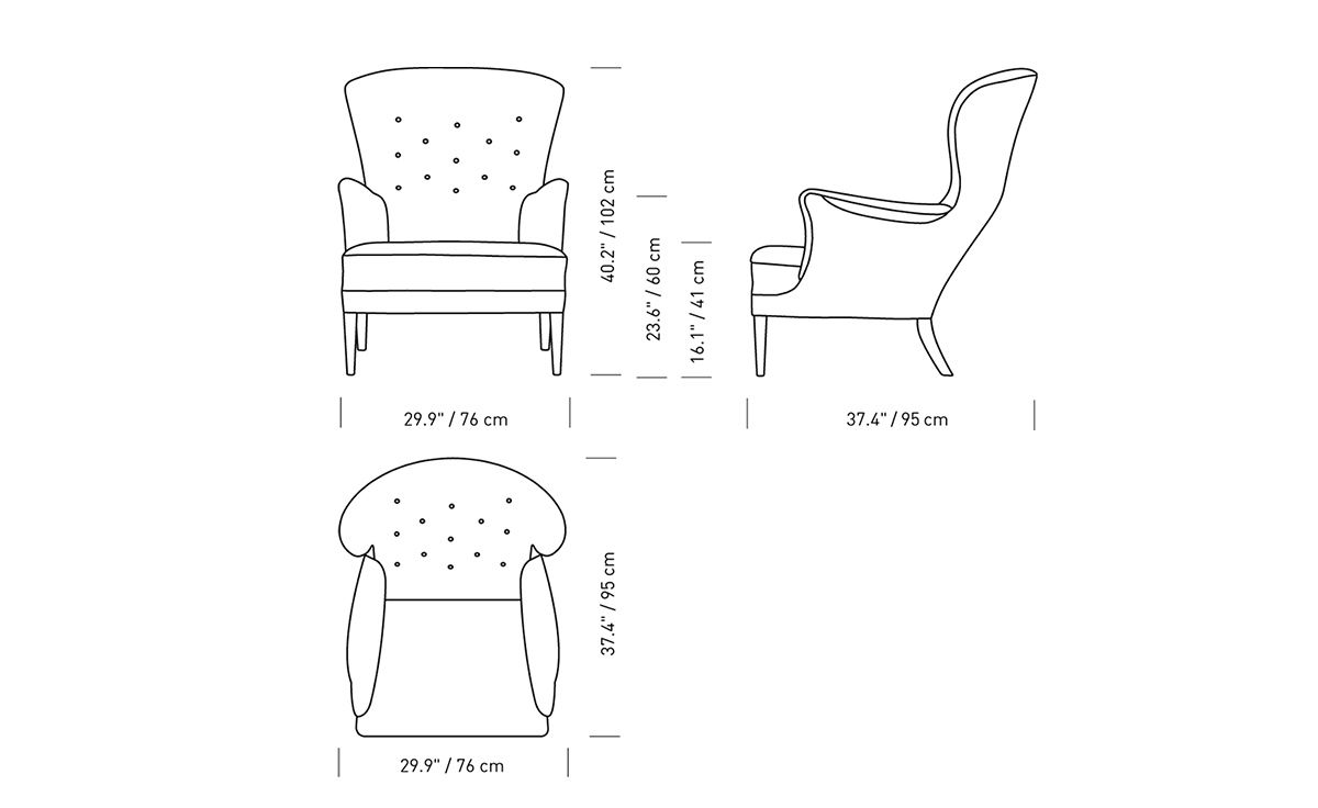 fh419 heritage lounge chair