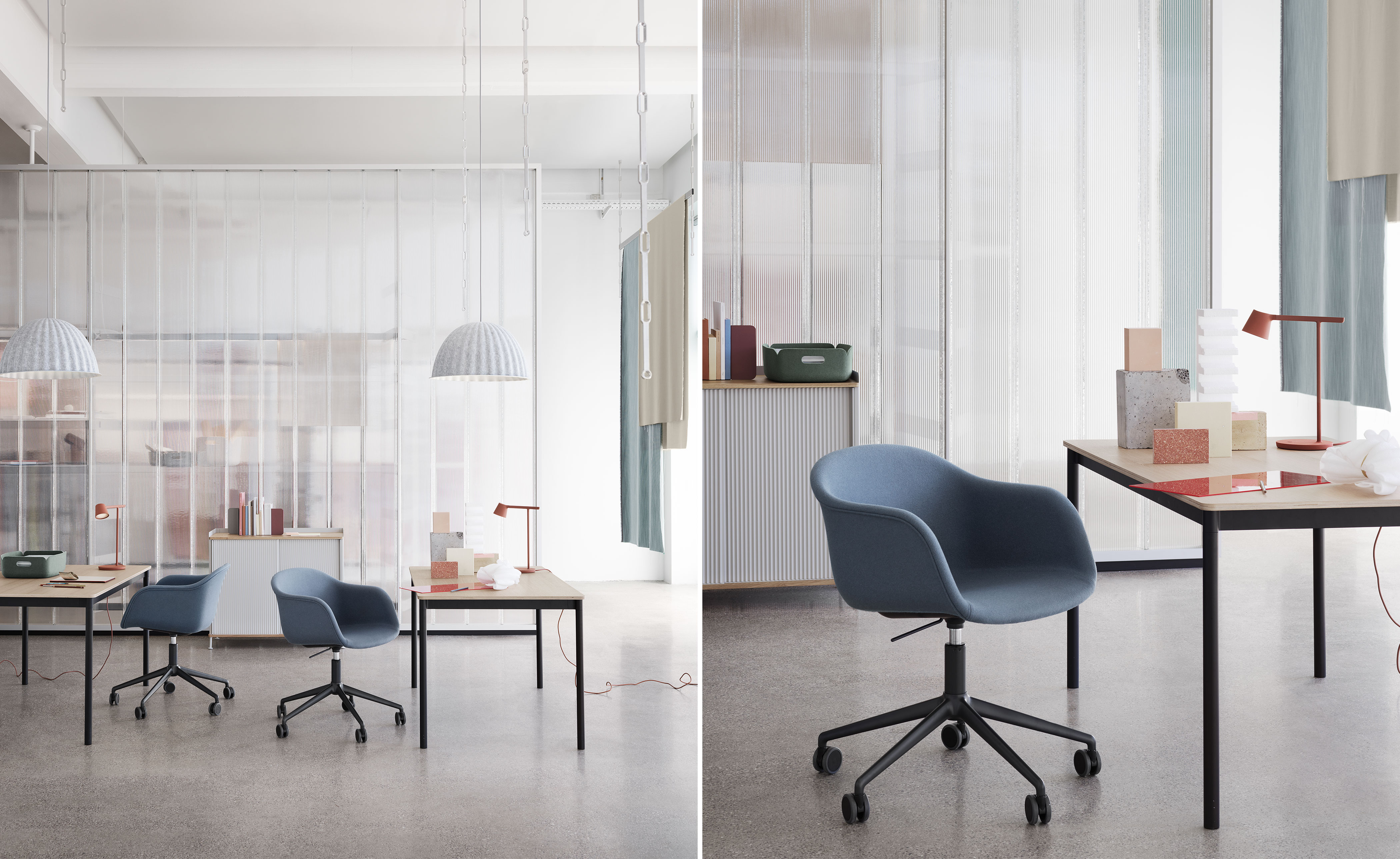 fiber armchair swivel task chair