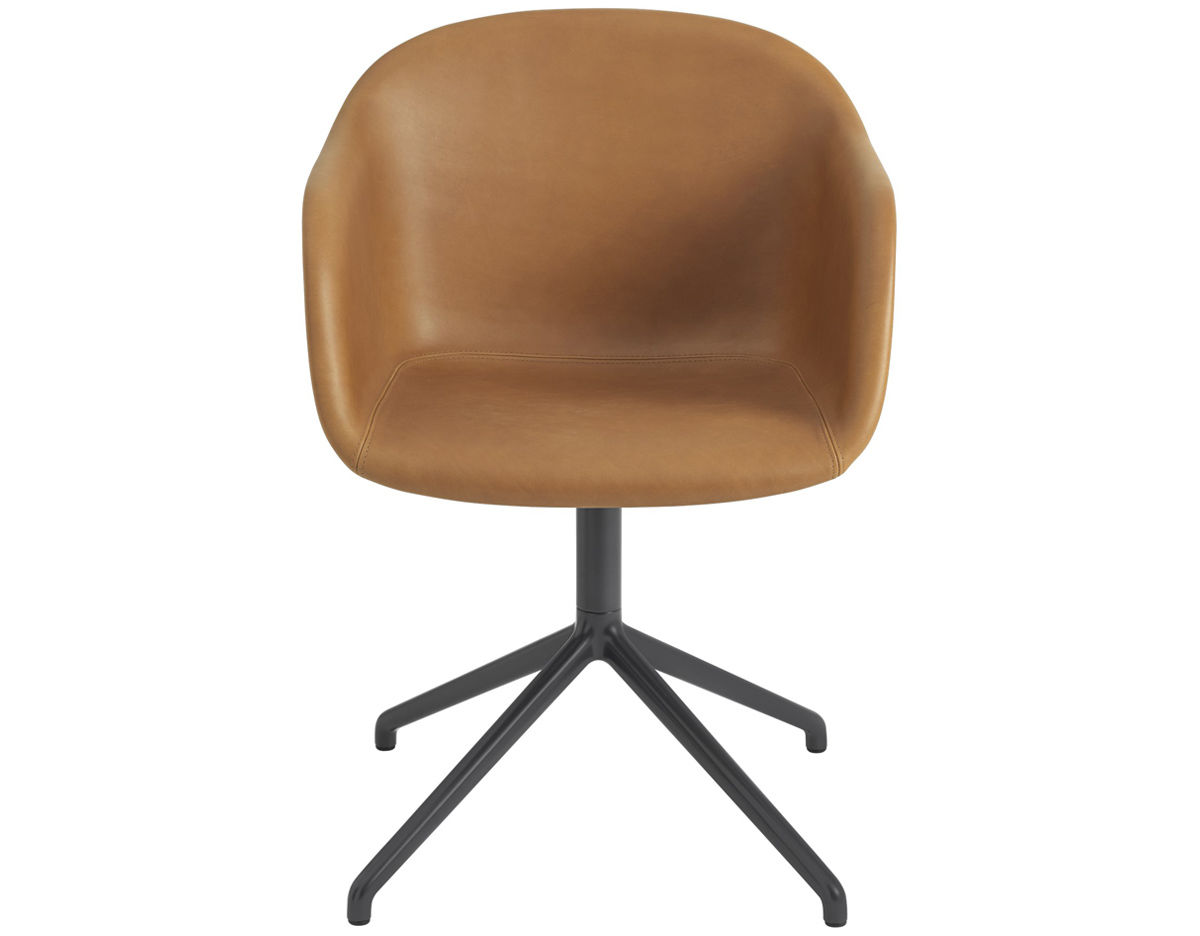 fiber armchair with swivel base