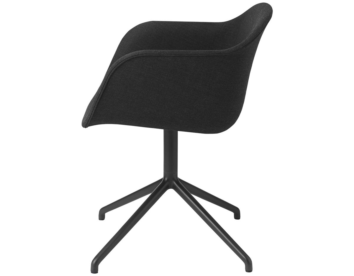 fiber armchair with swivel base
