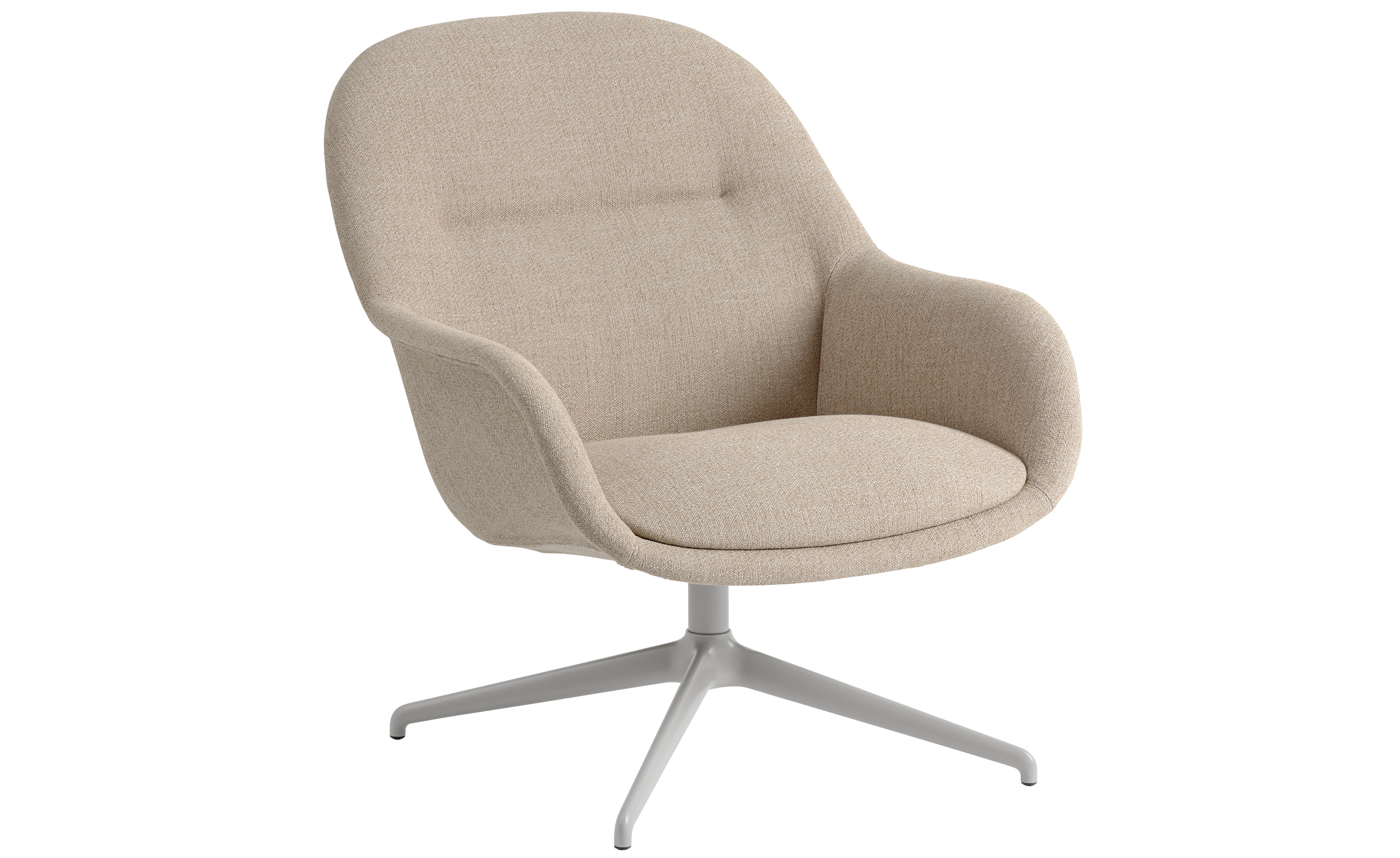 Fiber Lounge Armchair with Swivel Base