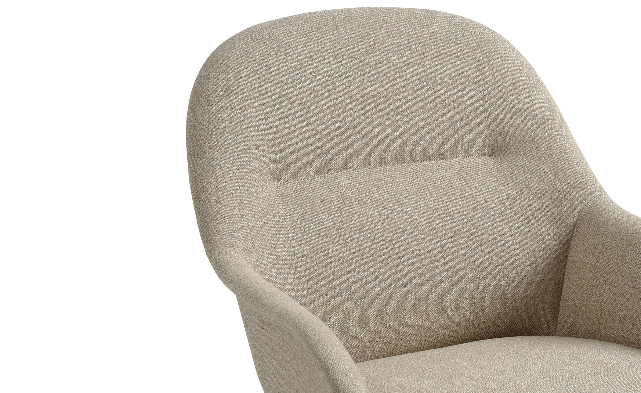 Fiber Lounge Armchair with wood base