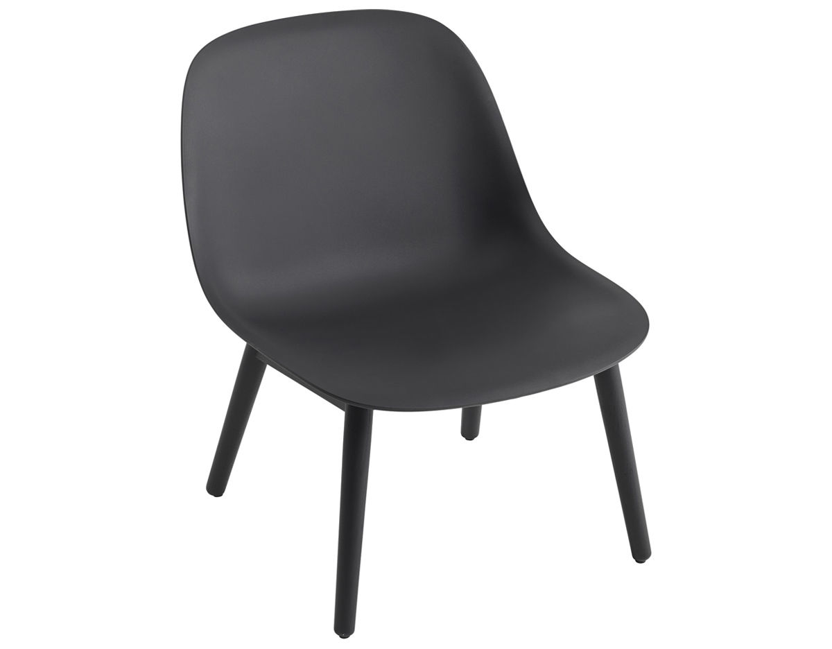 fiber lounge chair with wood base