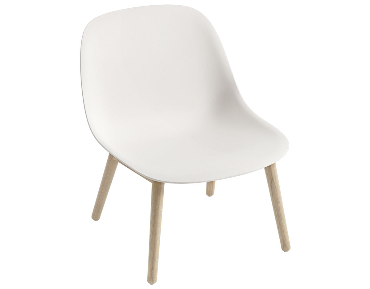 fiber lounge chair with wood base