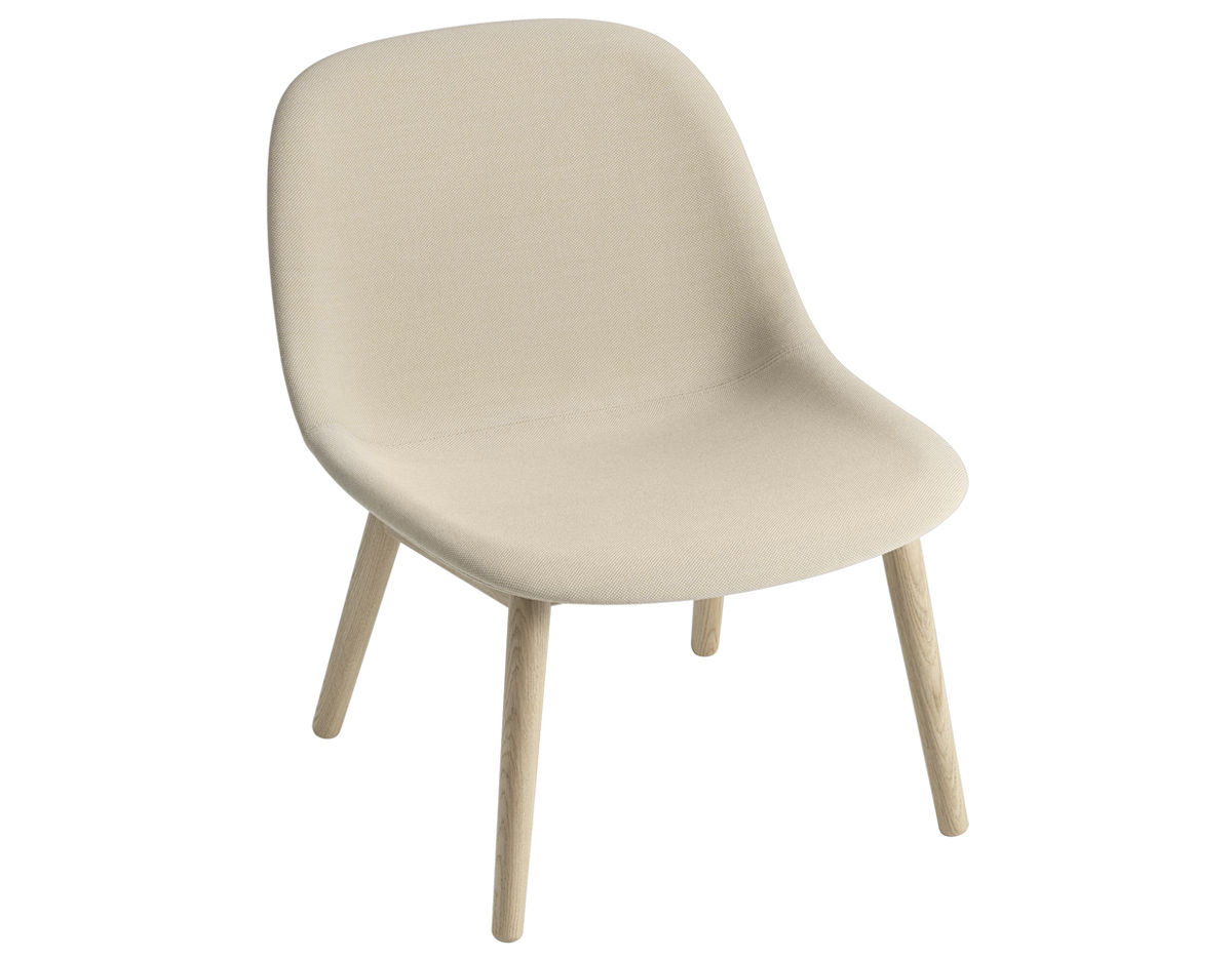 fiber lounge chair with wood base