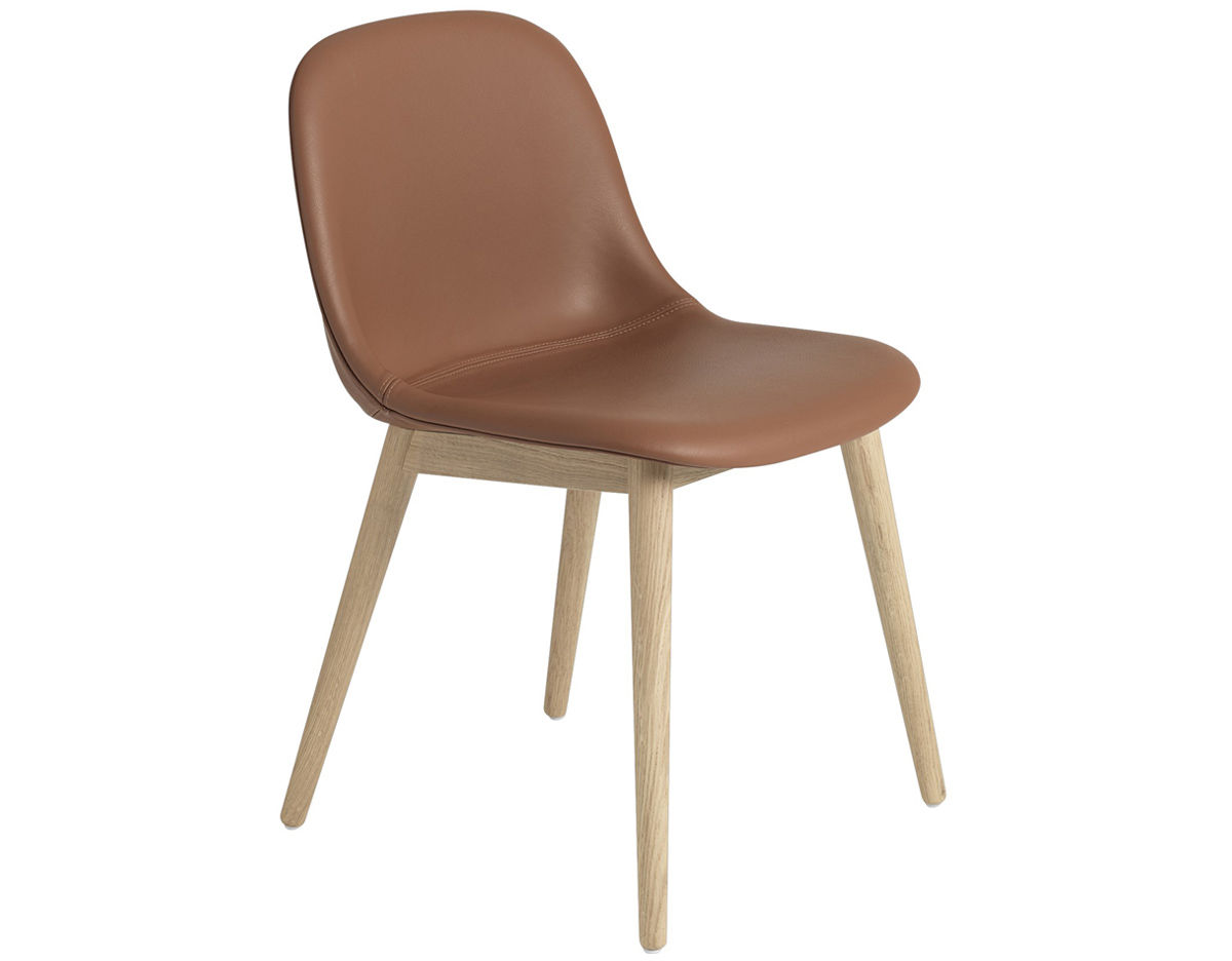 fiber side chair with wood base