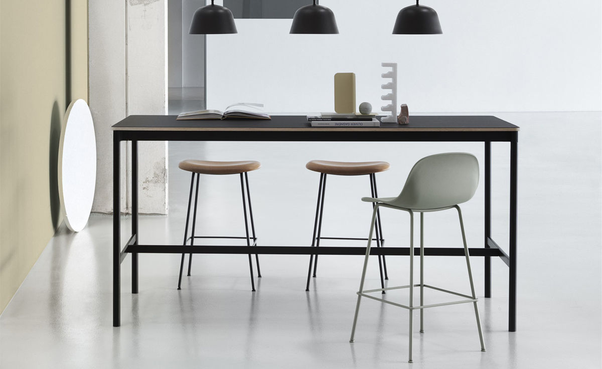 fiber stool with backrest and tube base