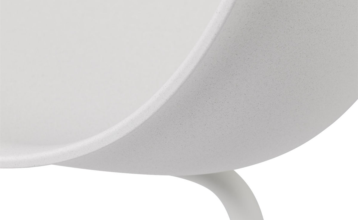 fiber stool with backrest and tube base