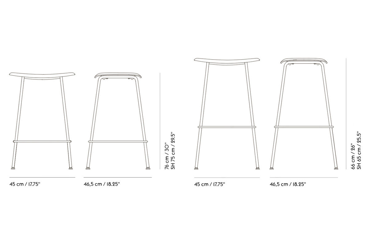 fiber stool with tube base
