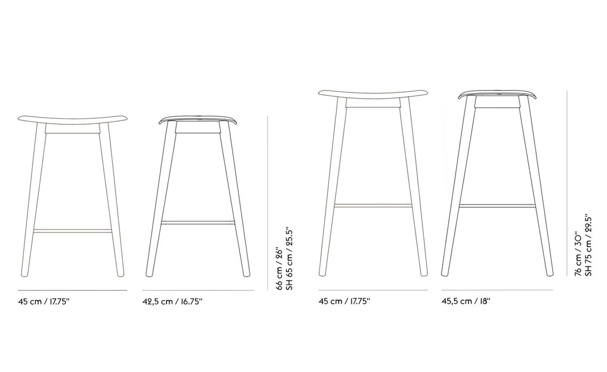fiber stool with wood base