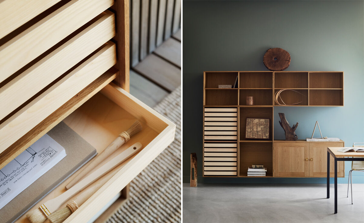 fk63 deep bookcase upright with trays